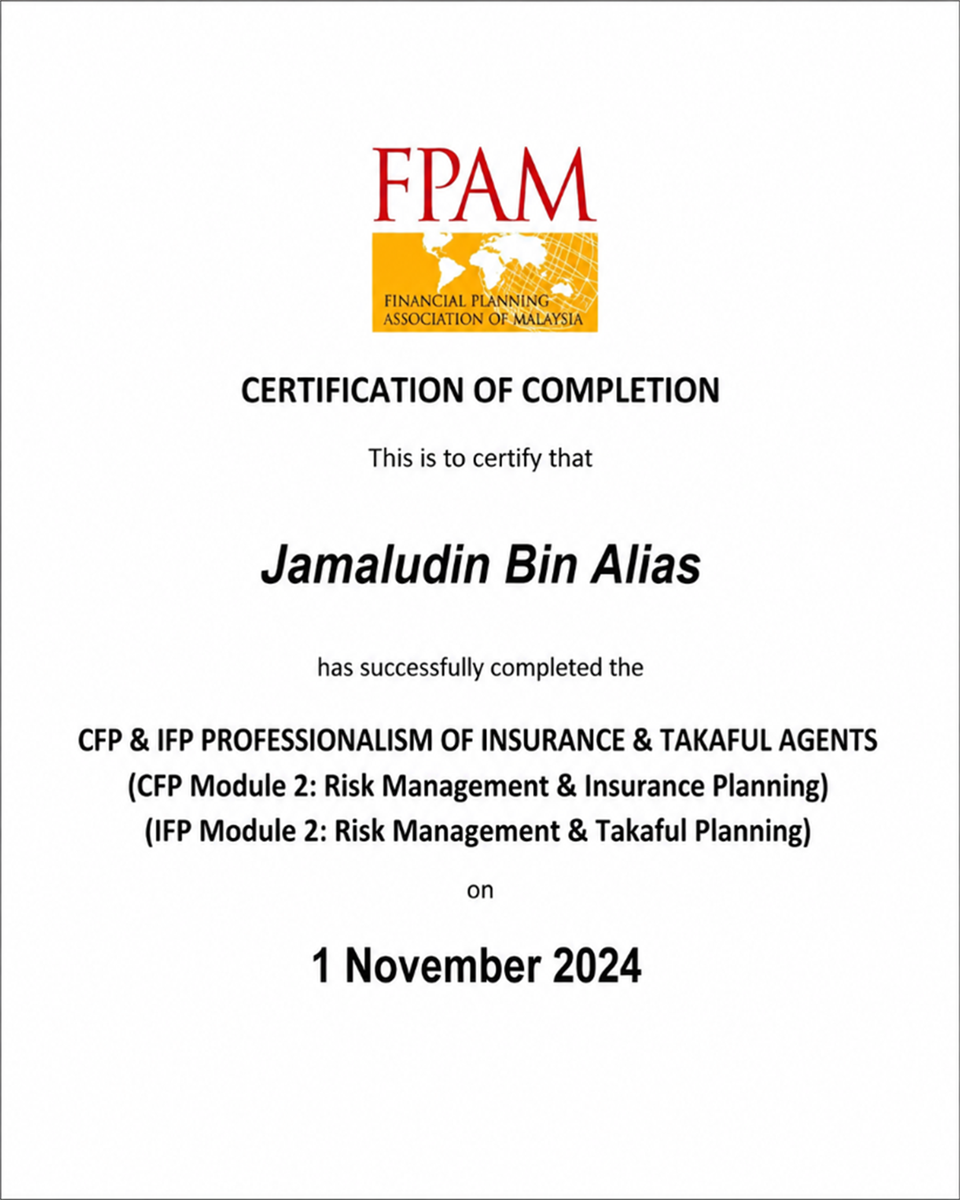 CWP/IFP FPAM Certificate